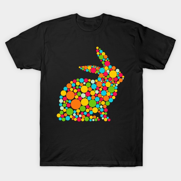 Dotted Winter Rabbit T-Shirt by eden1472